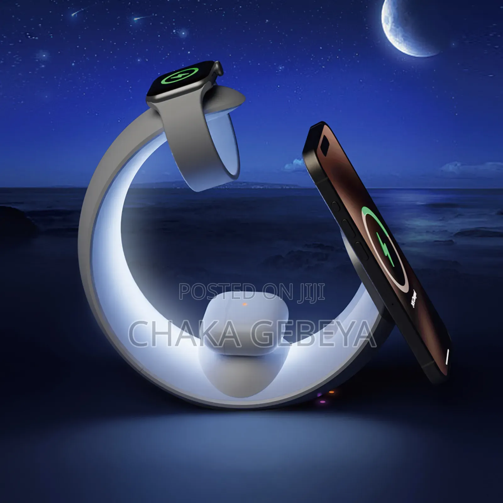 Nexo 4-in-1 Wireless Charging Station With RGB Night Light