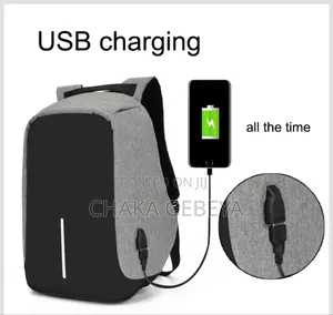 Photo - Secure Charge on the Go - Smart Usb Backpack for Students Travel
