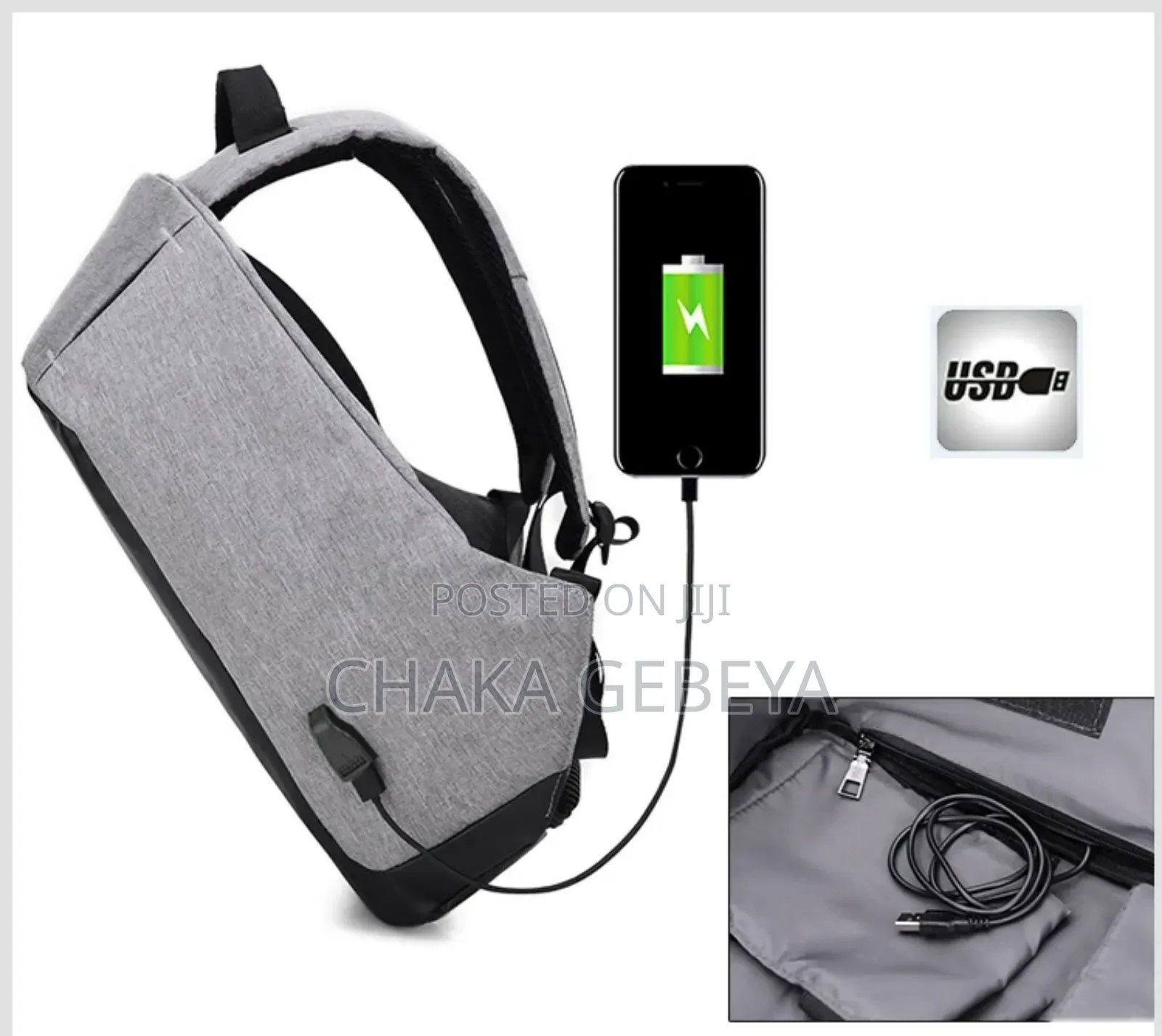 Secure Charge on the Go - Smart Usb Backpack for Students Travel