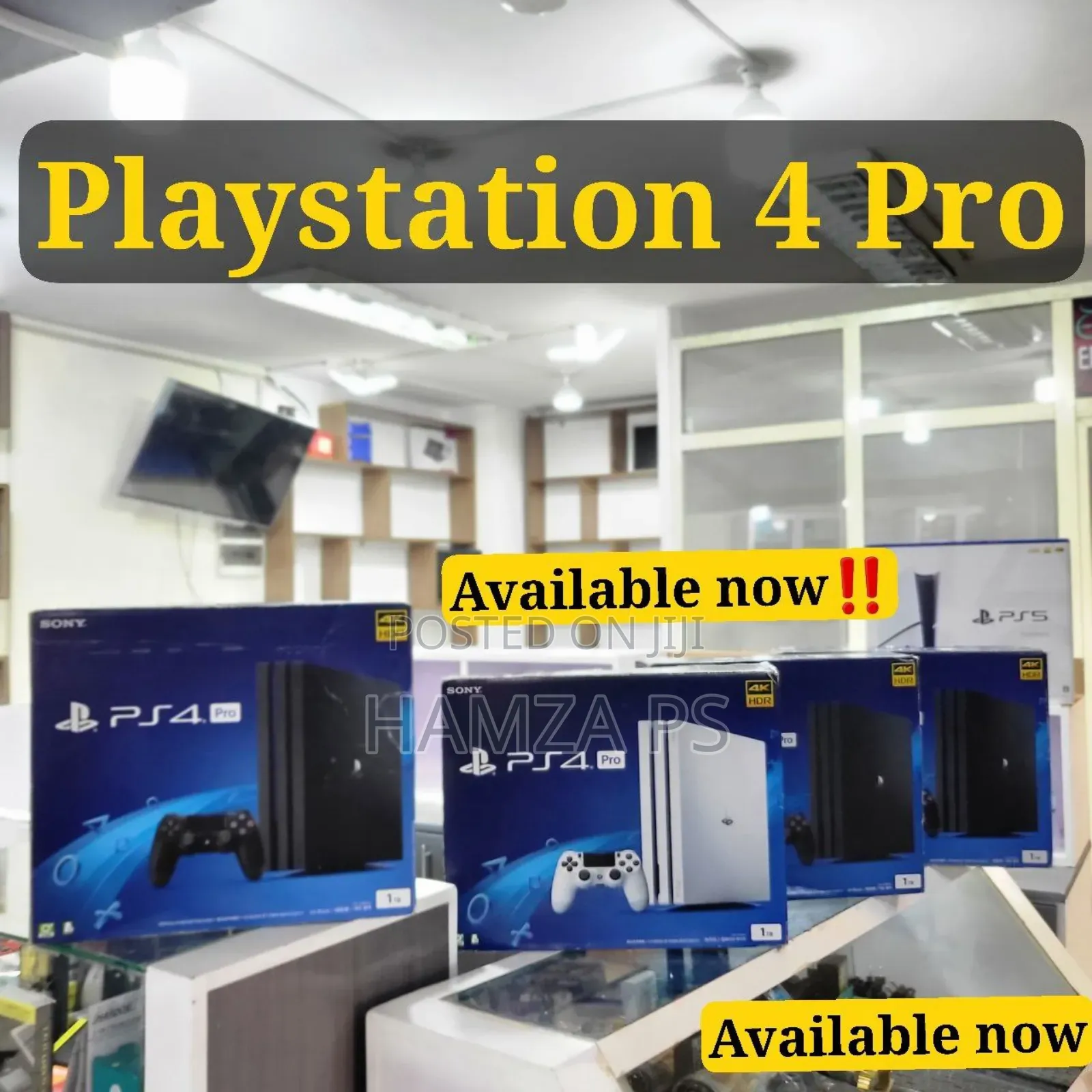 አዲስ ጥሬ Playstation 4 Pro Packed