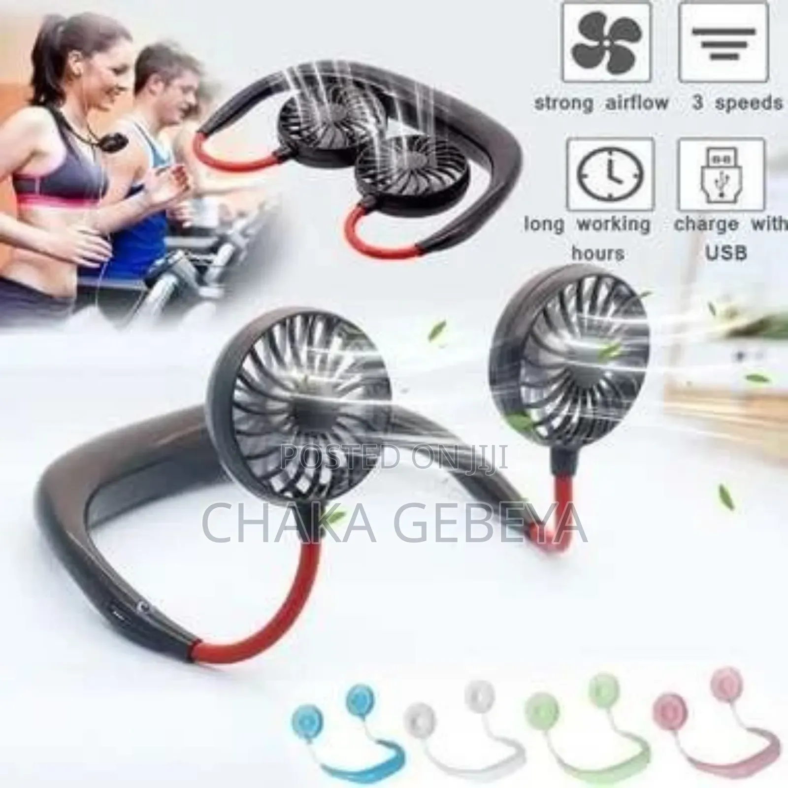 Wearable Dual Neck Fan - Hands-Free Cooling
