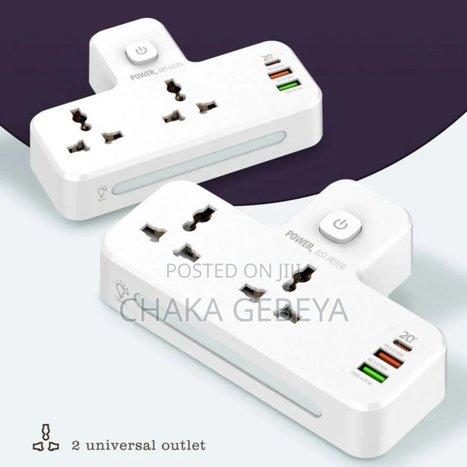 Travel Power Adapter With Type-C Usb Ports