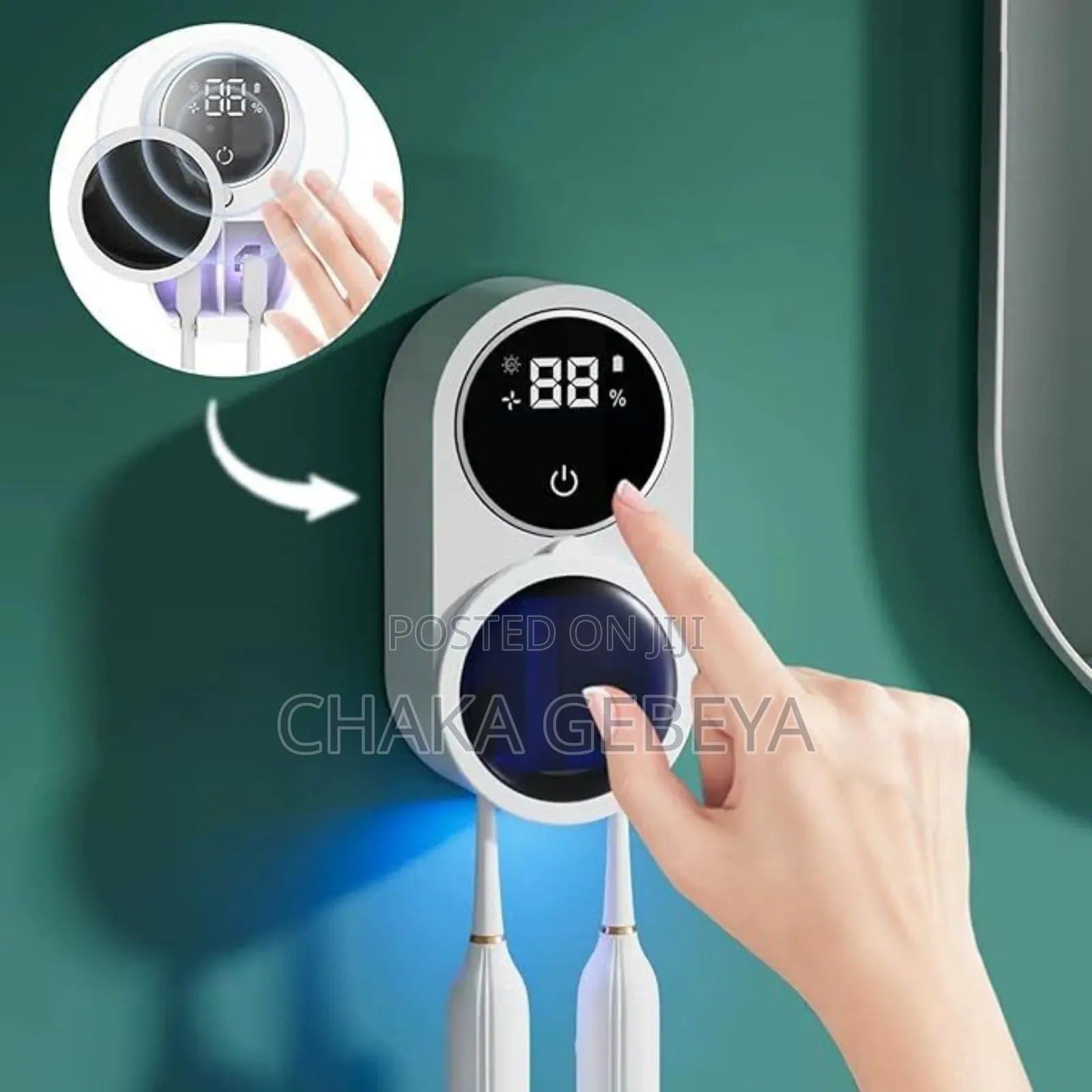 Modern Toothbrush Holder With Uv-C Sterilization