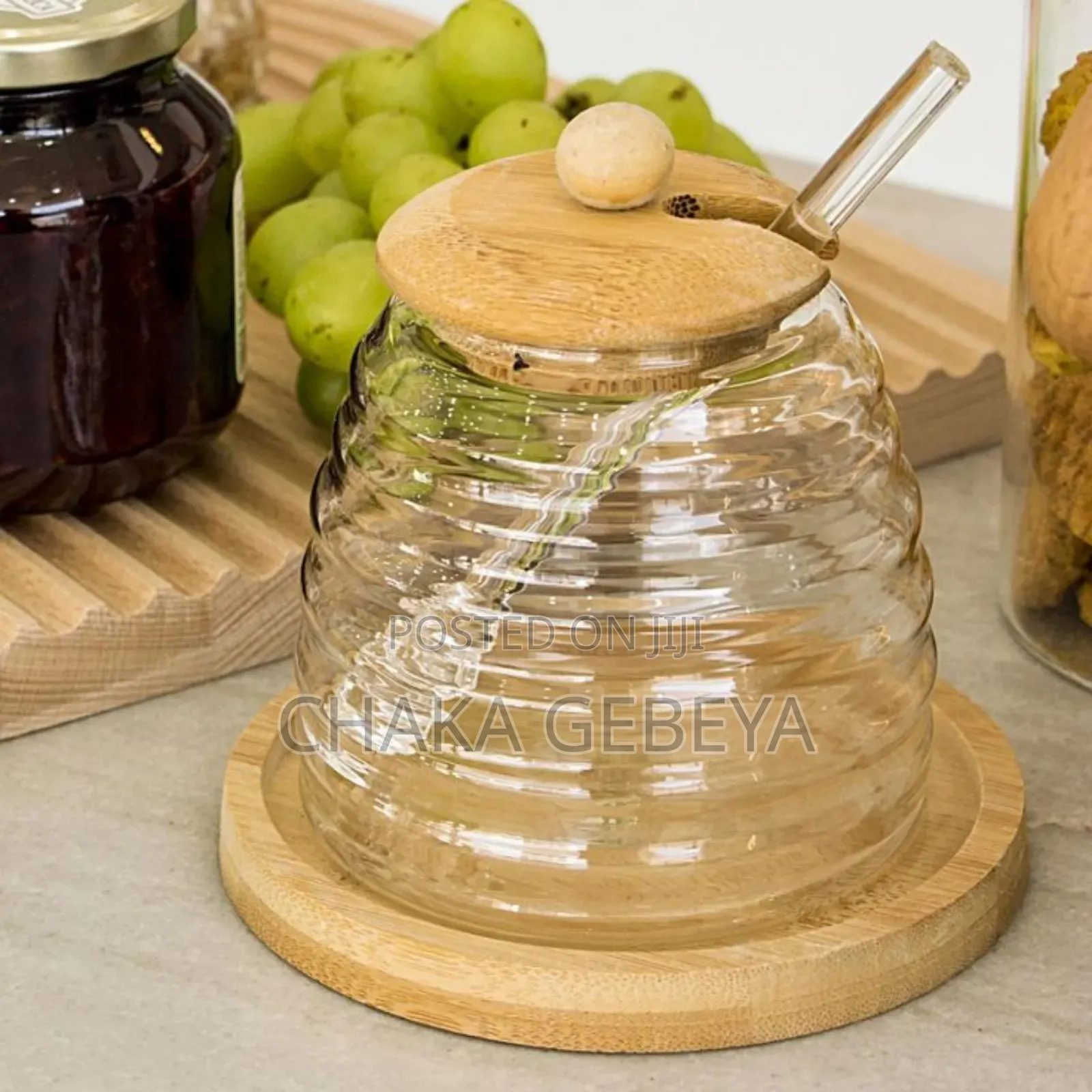 Glass Honey Jar