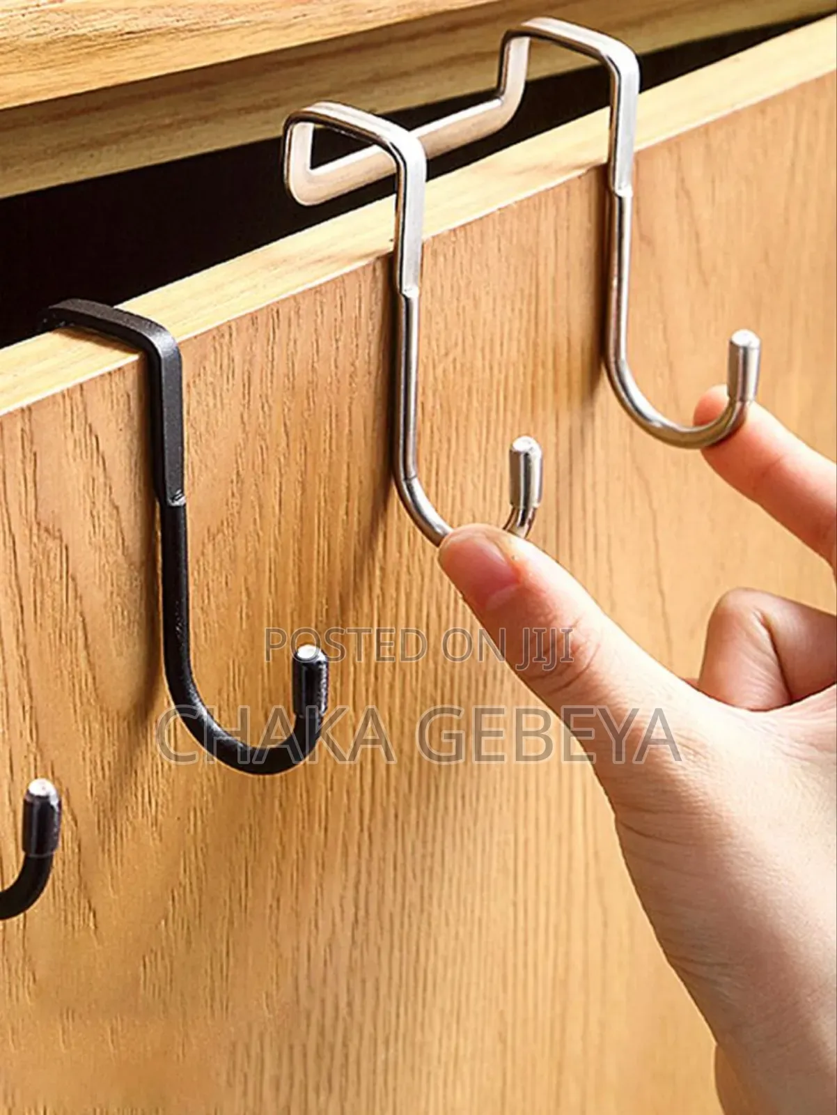 Cabinet Door Hook  - 6-Hook Design - Space Saver