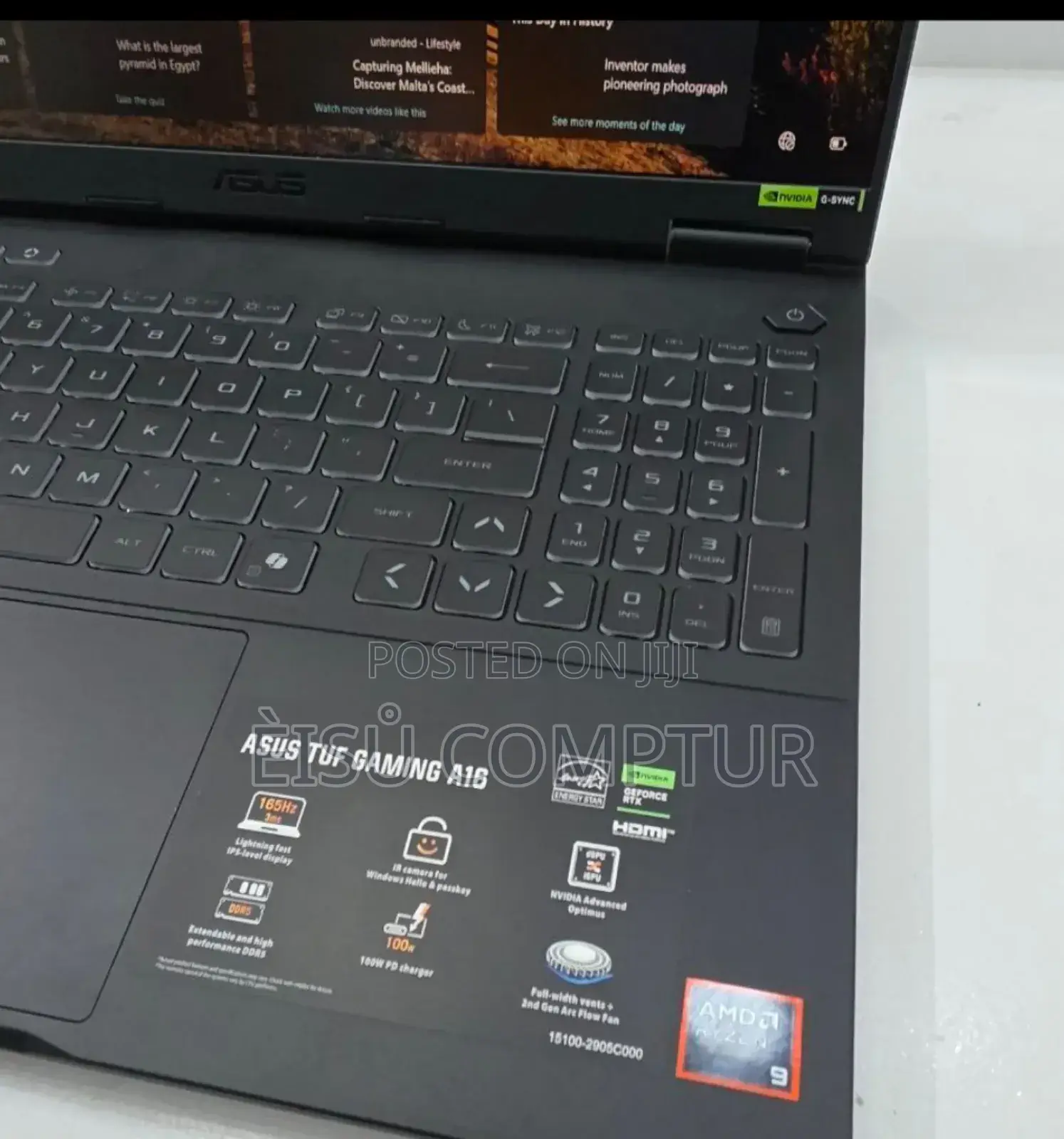 New Laptop Asus TUF Gaming A16 32GB AMD Ryzen 9 SSD 1T