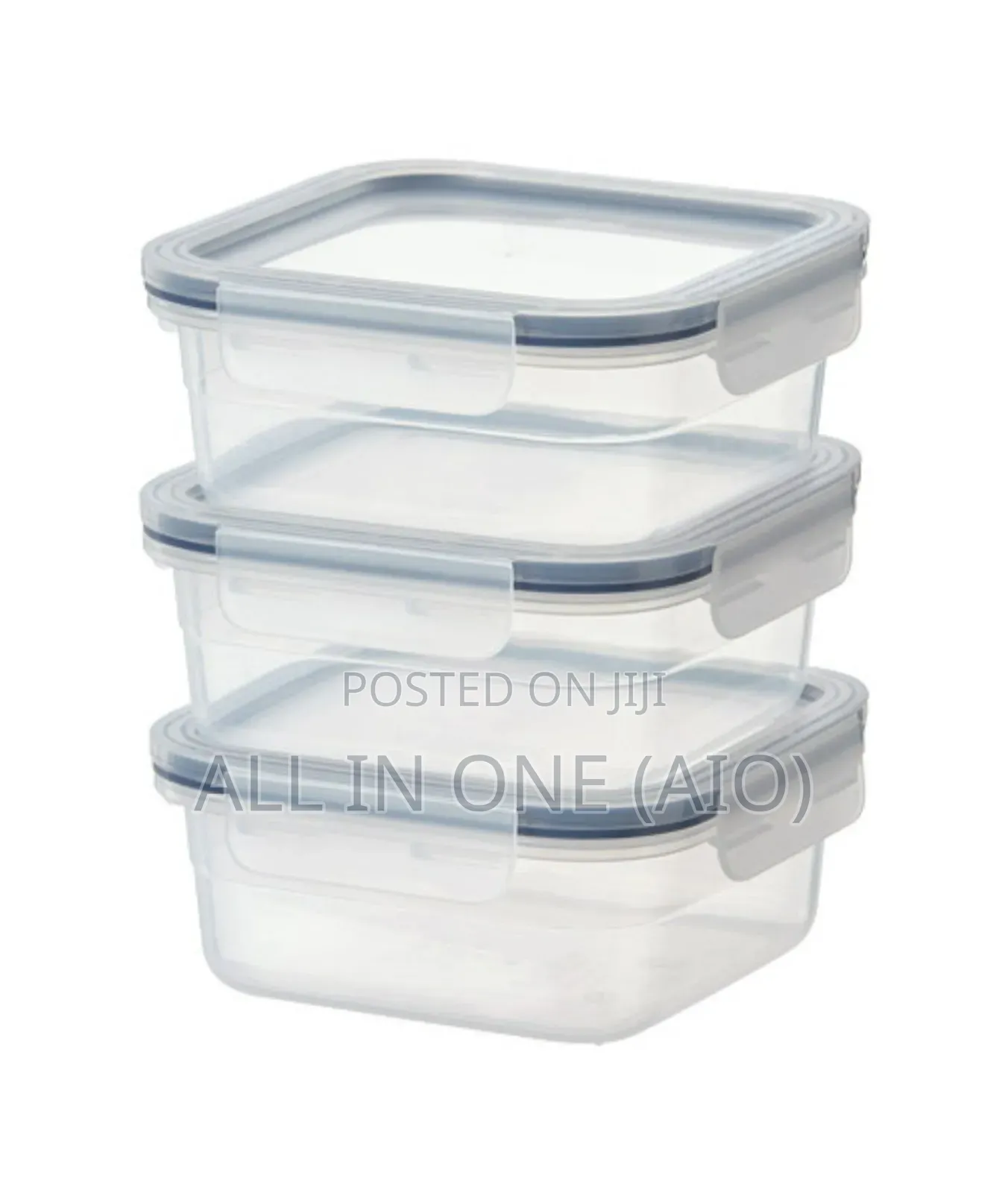 Ikea 365+ Food Container With Lid- 3 Pices Rectangular