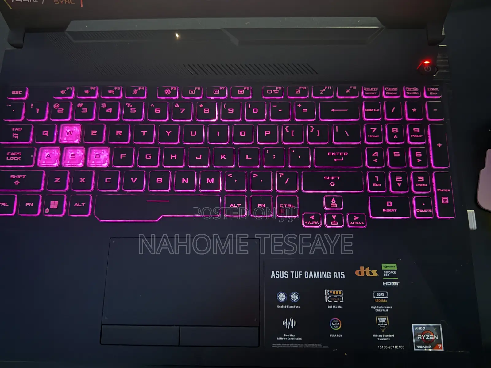 Laptop Asus TUF Gaming A15 32GB Nvidia HDD+SSD 512GB