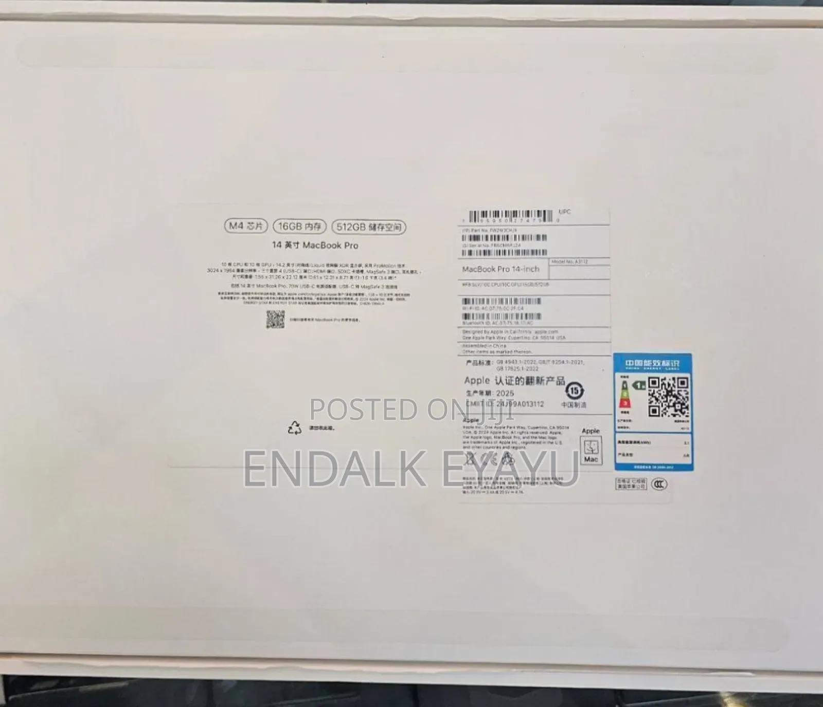 New Laptop Apple MacBook Pro M1 16GB Apple M1 Pro SSD 512GB