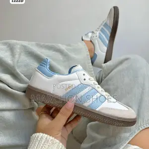 Photo - Adidas Samba Og White/Light Blue