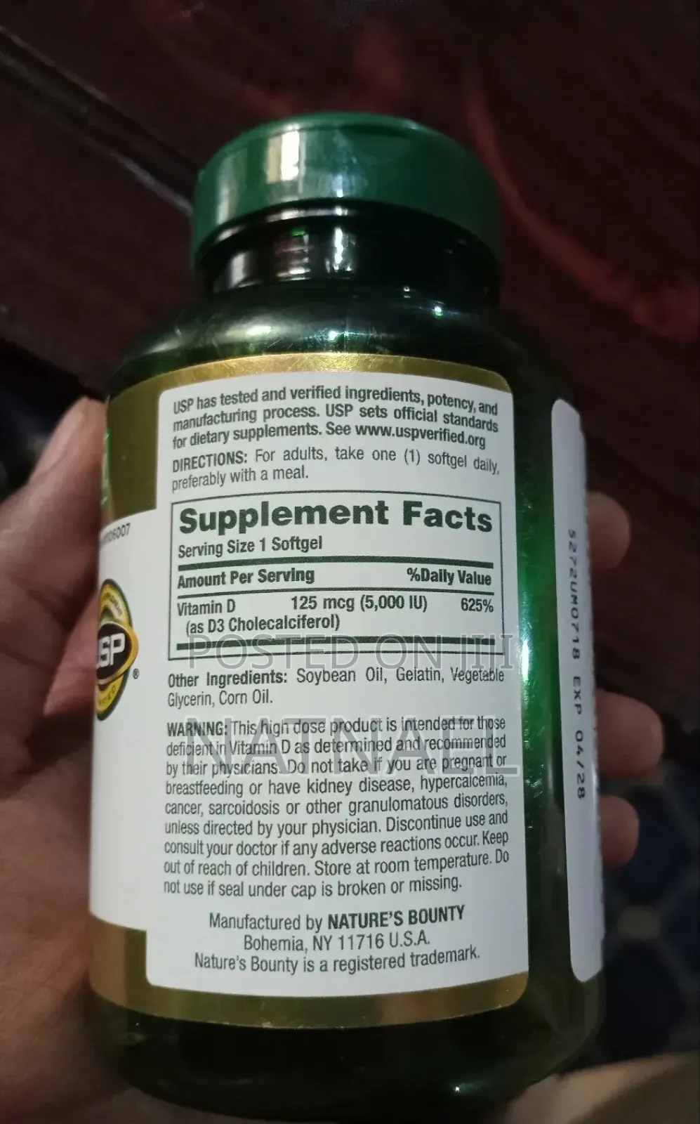 Nature's Bounty Vitamin D3 Supplements