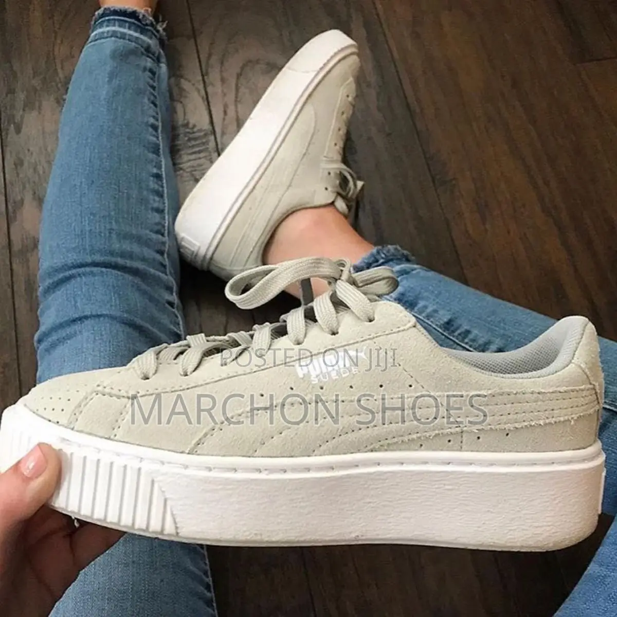 Puma Suede Platform – Light Beige (Women)