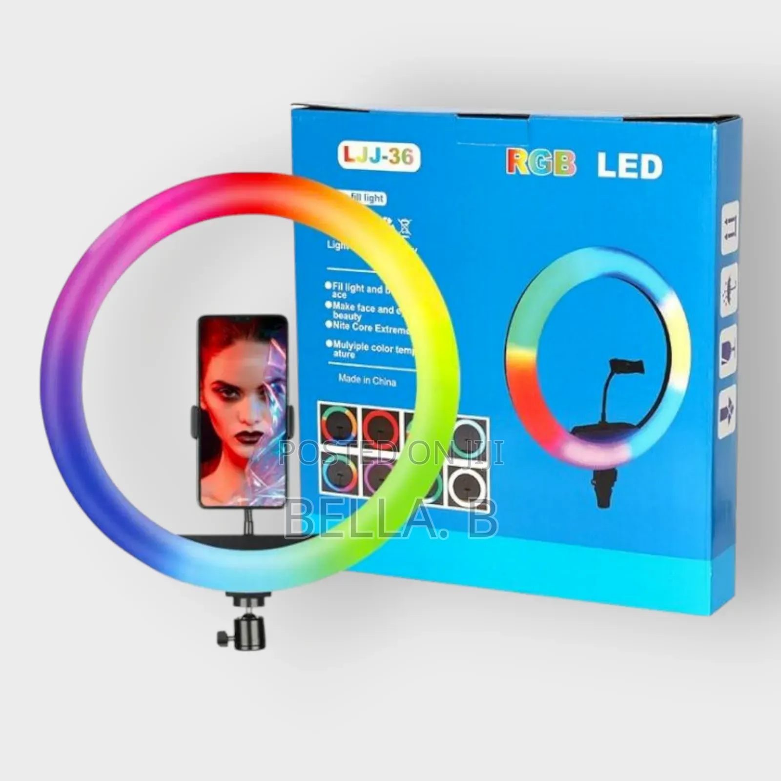 14 Inch RGB Led Ring Light - Aesthetic Rainbow Lighting