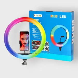 Photo - 14 Inch RGB Led Ring Light - Aesthetic Rainbow Lighting