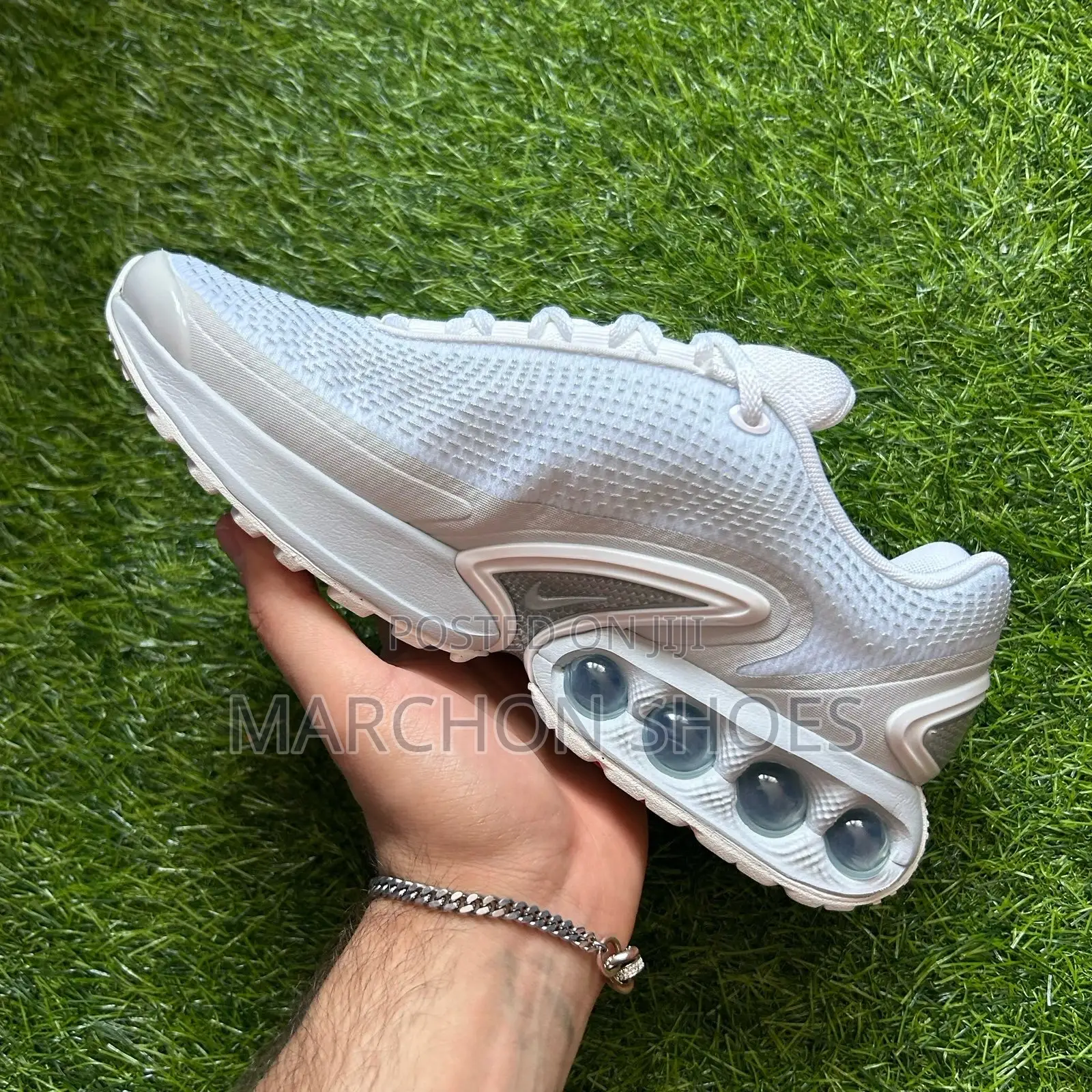 Nike Air Max Dn Shoe in a "Triple White"