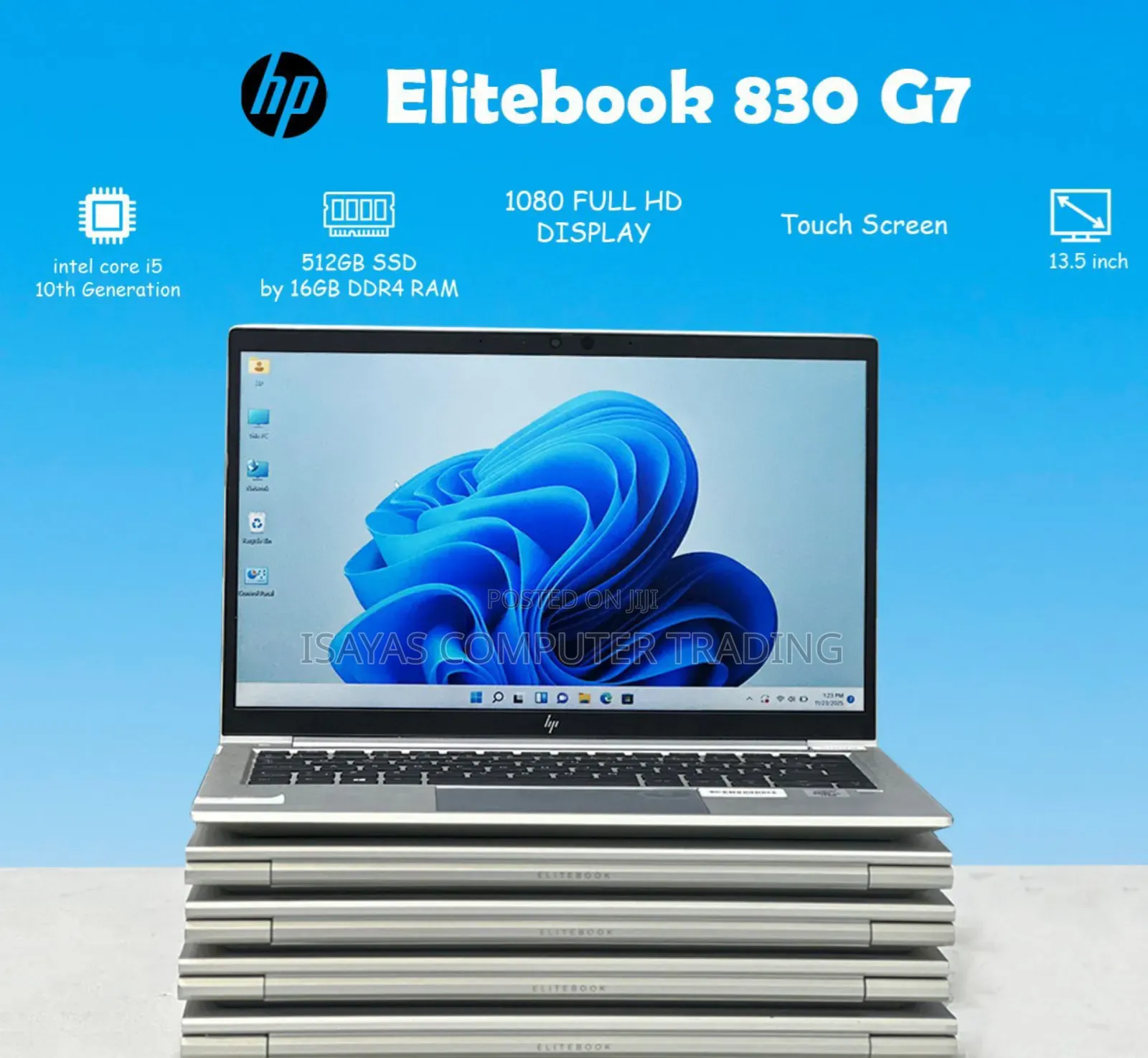 New Laptop HP EliteBook 830 G7 16GB Intel Core I5 SSD 512GB