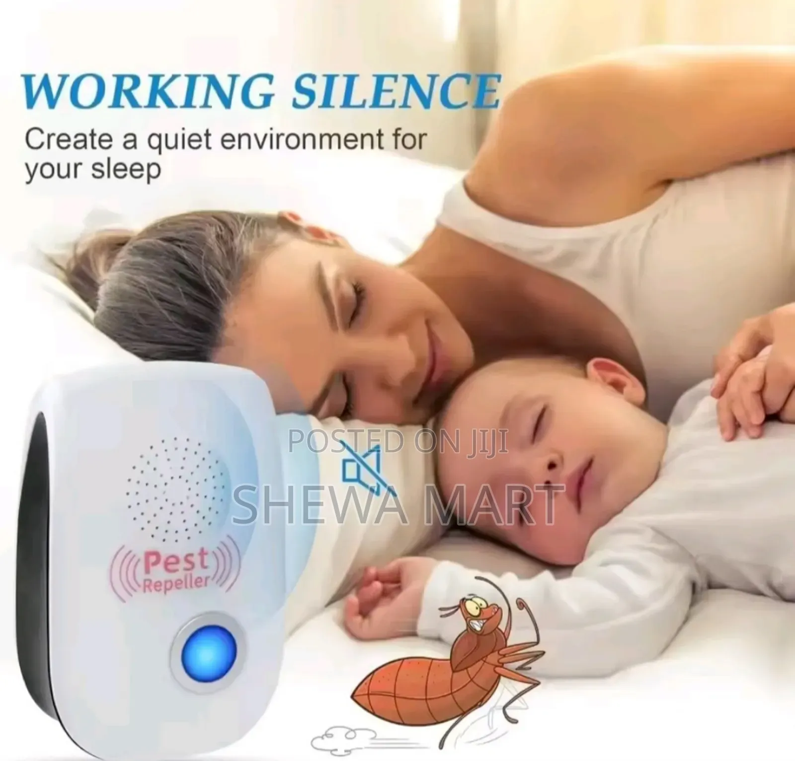 Ultrasonic Pest Repeller, Dual-Mode Electronic Plug-in Pest Control