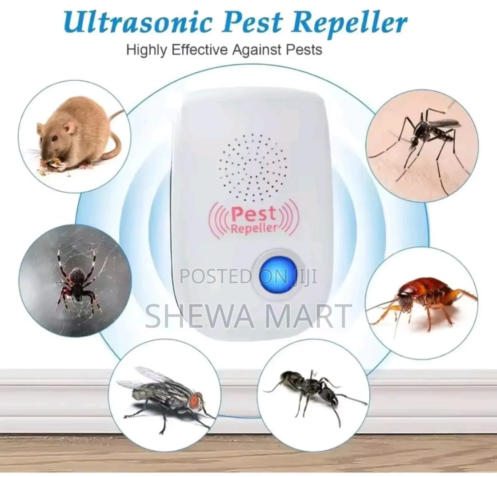 Ultrasonic Pest Repeller, Dual-Mode Electronic Plug-in Pest Control