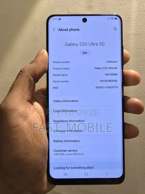 New Samsung Galaxy S20 Ultra 5G 256 GB Black