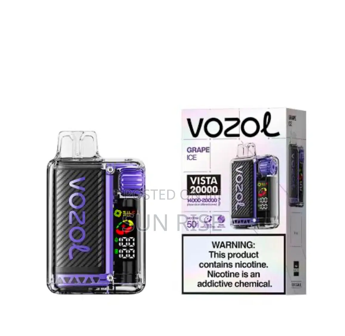 Vozol Vista 20000 Puff Grape Ice