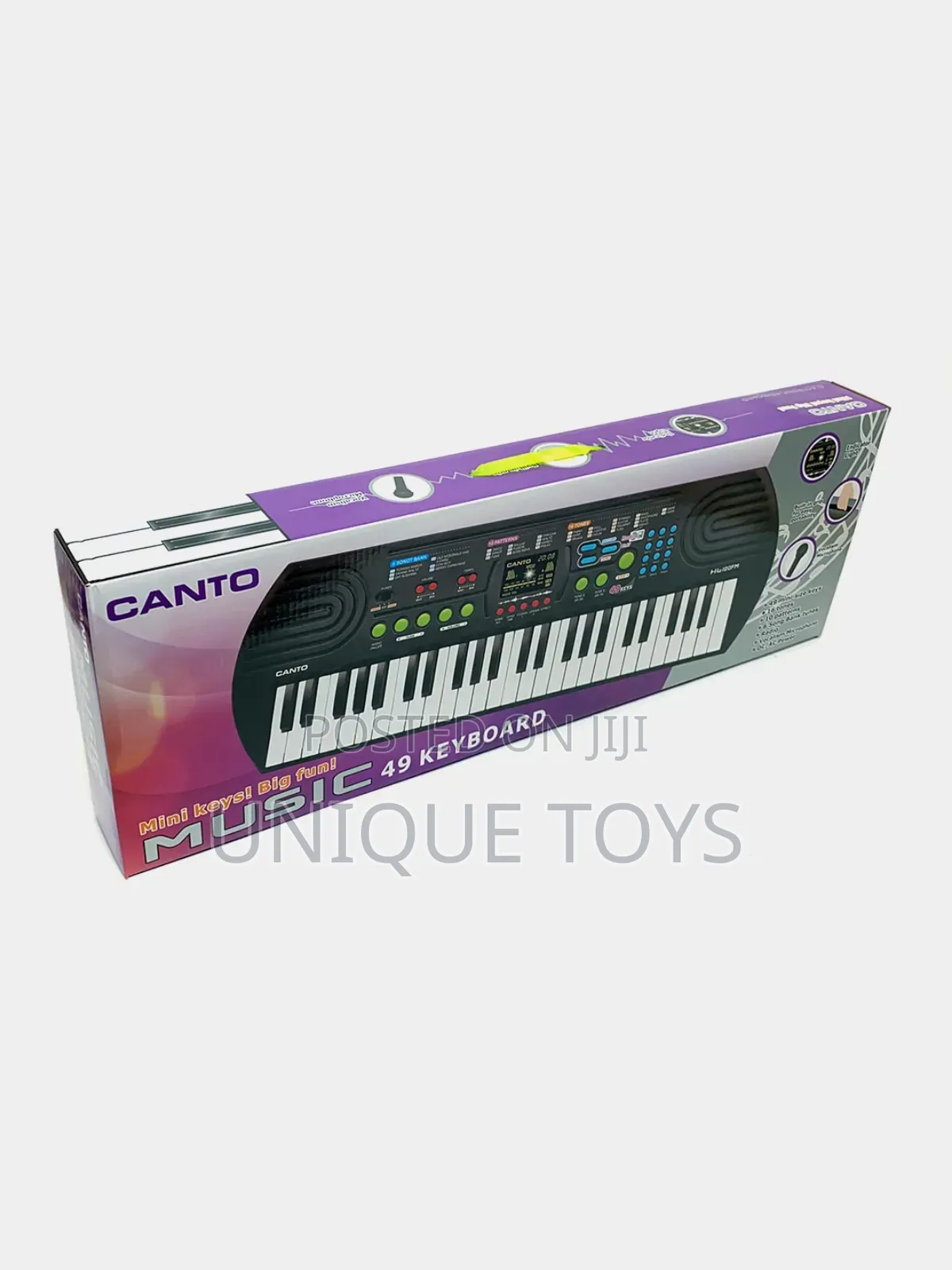 Canto 49-Key Electronic Keyboard – With Mic Built-in Radio