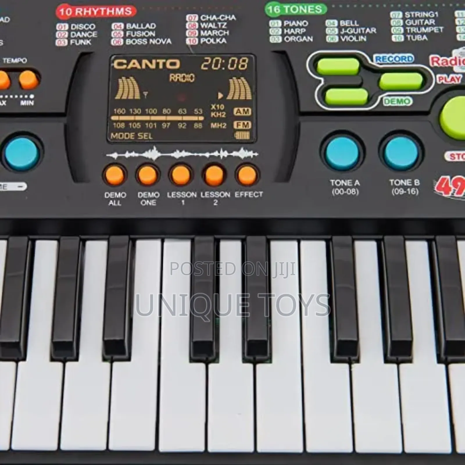 Canto 49-Key Electronic Keyboard – With Mic Built-in Radio