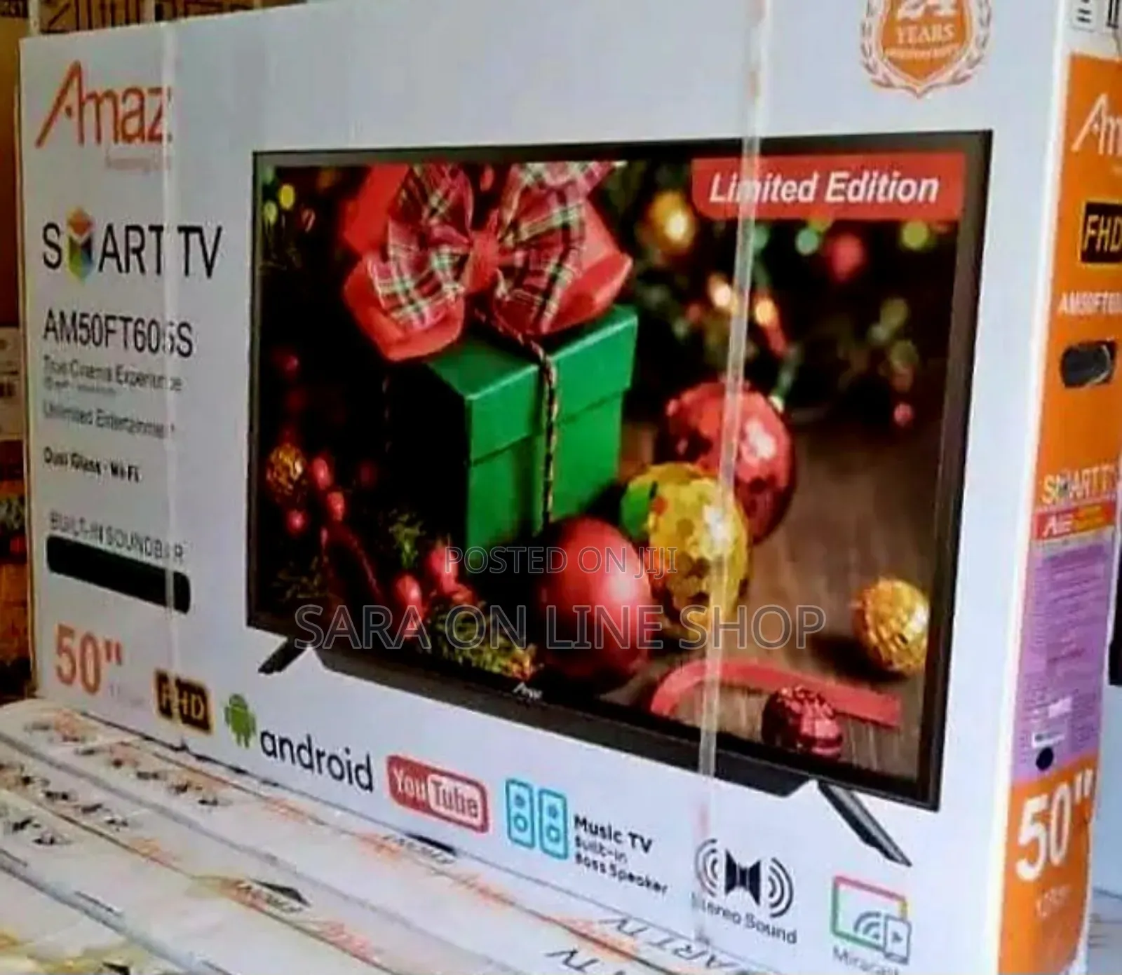 ♤Amaz 50" Smart Tv ◆ New Model ◇ 10year Warranty Free Delivery