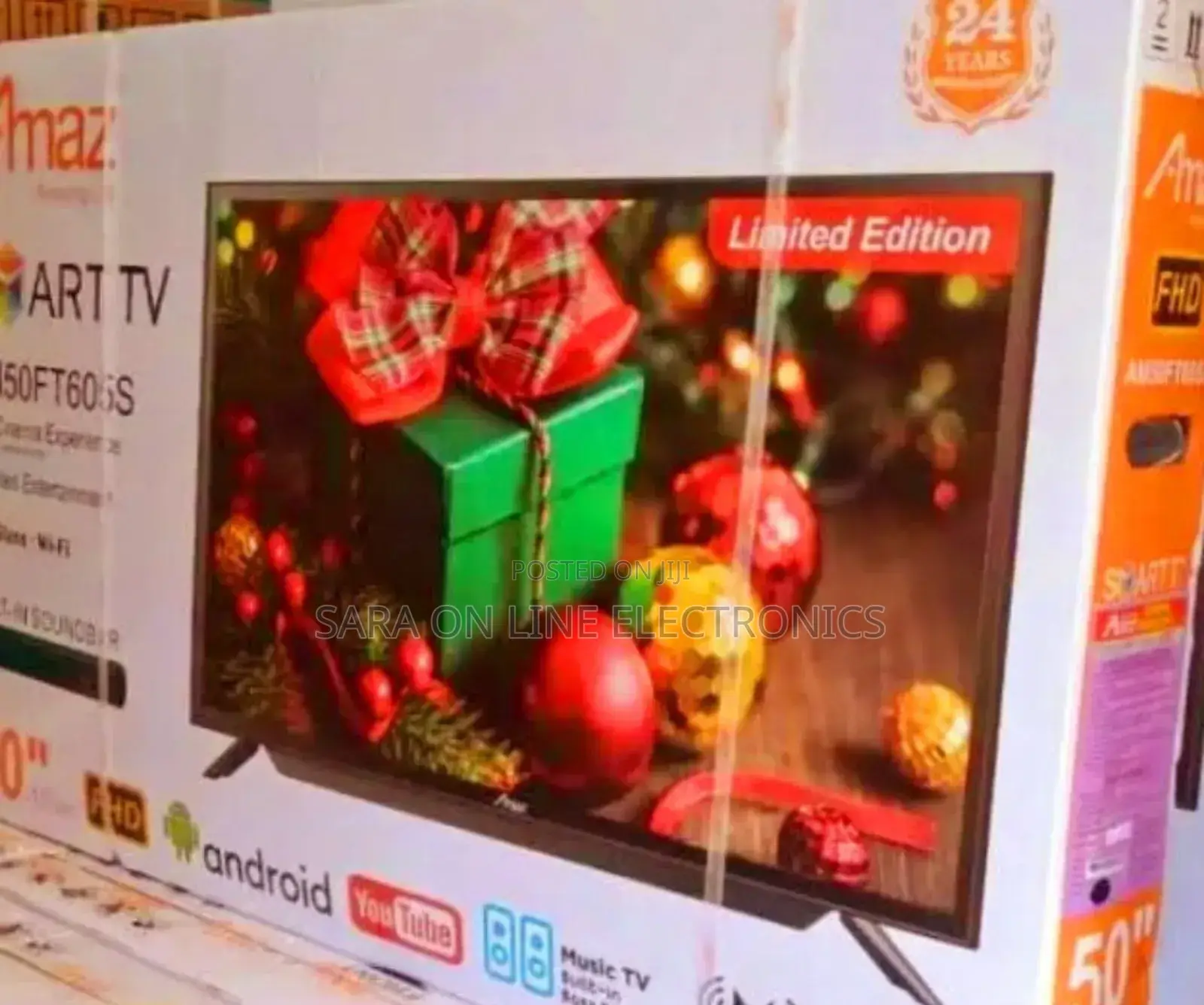 ♤Amaz 50" Smart Tv ◆ New Model ◇ 10year Warranty Free Delivery