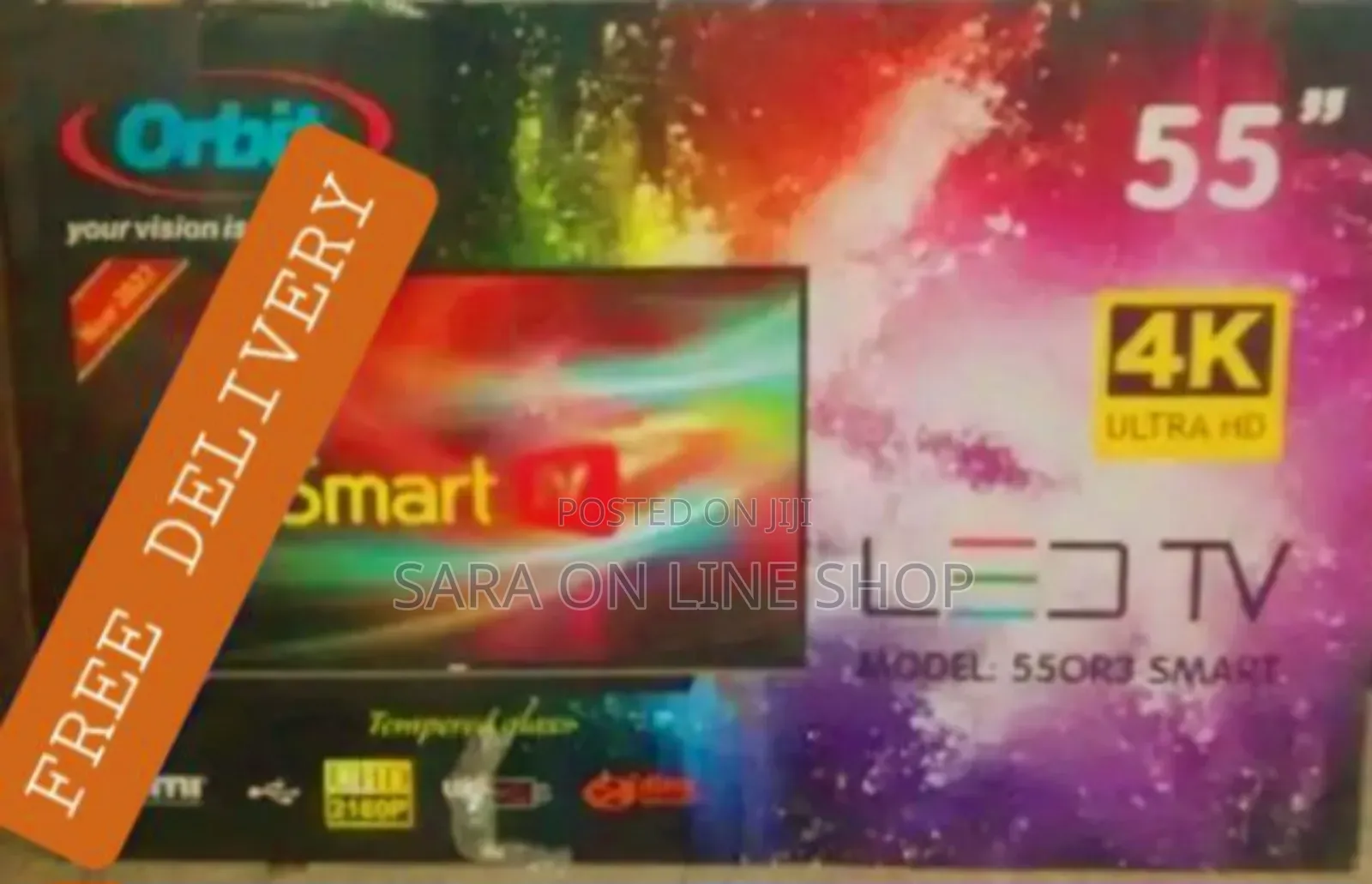 ♤■Orbit 55" Uhd Smart Tv ◆ 10year Warranty ■ Free Delivery