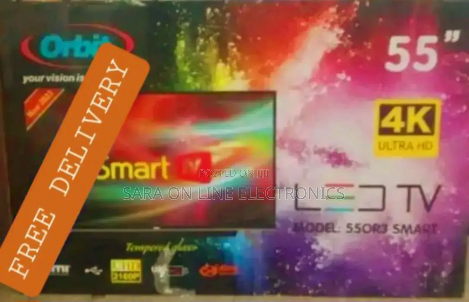 ♤■Orbit 55" Uhd Smart Tv ◆ 10year Warranty ■ Free Delivery