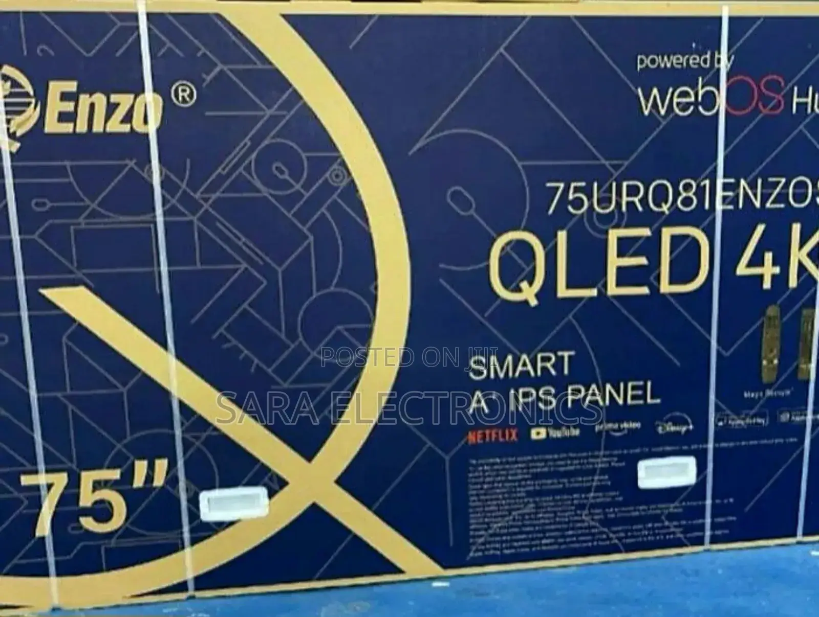 **Enzo 75" Qled Smart Tv◆New Model ◆10year Warranty■ Free Delivery