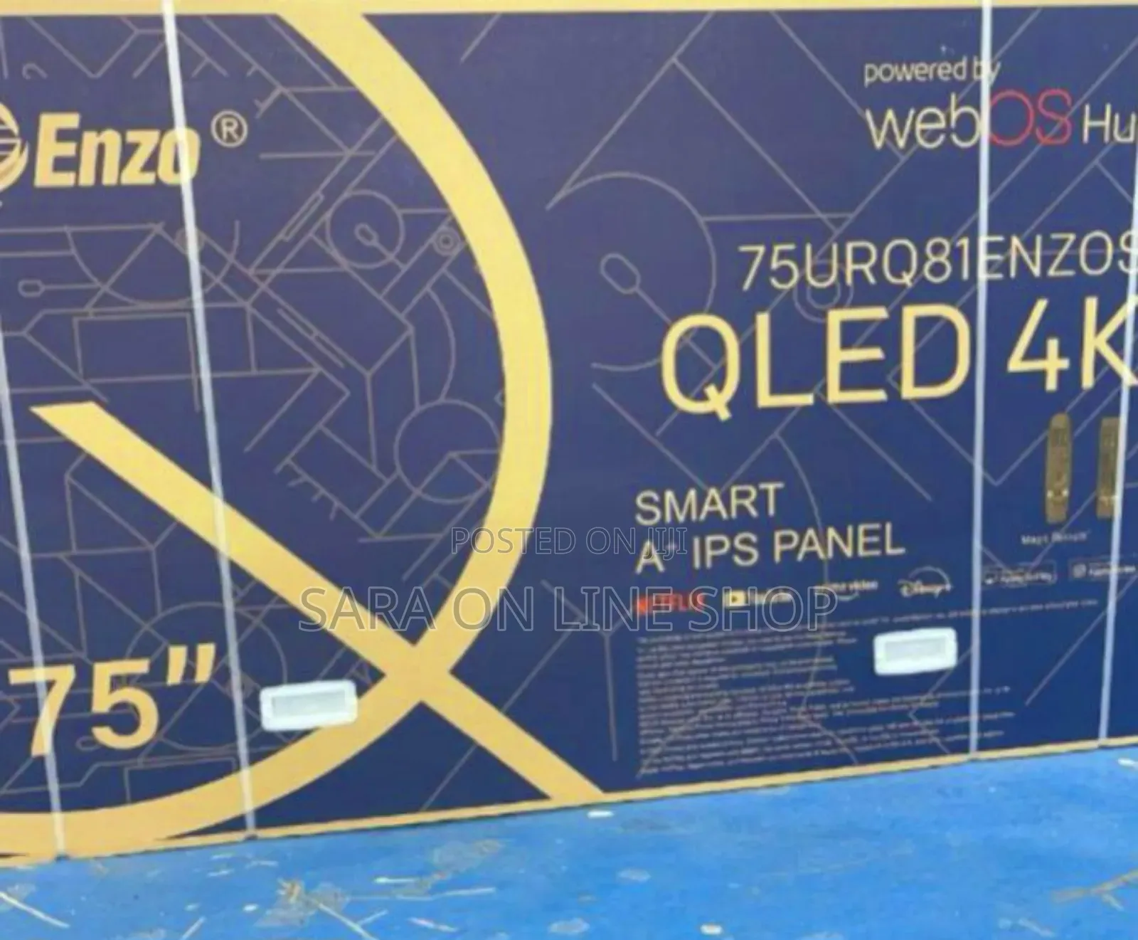 **Enzo 75" Qled Smart Tv◆New Model ◆10year Warranty■ Free Delivery