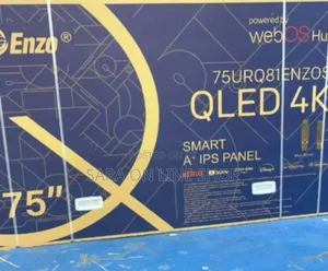 **Enzo 75" Qled Smart Tv◆New Model ◆10year Warranty■ Free Delivery