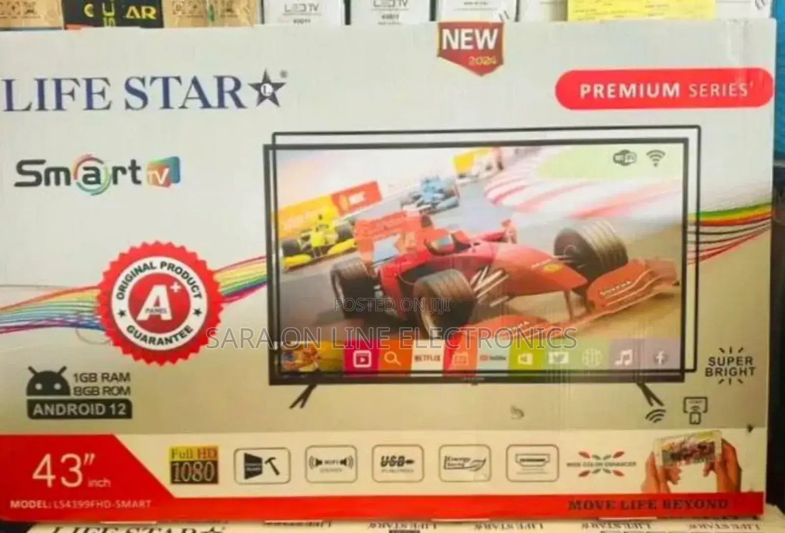 Life Star 43" Smart Tv New Model ◇ Free Delivery 10year Warranty