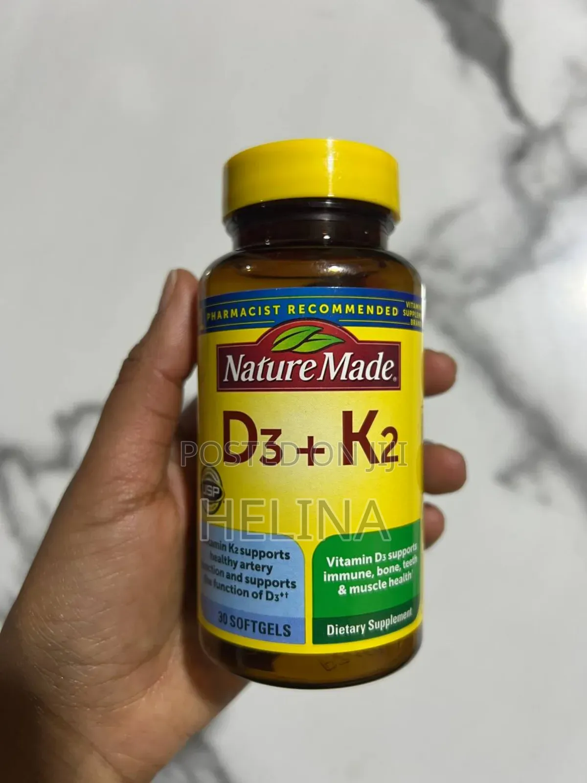 Nature Made D3+ 30 Softgels Supports Immune,Bone,Teeth Muscle Health