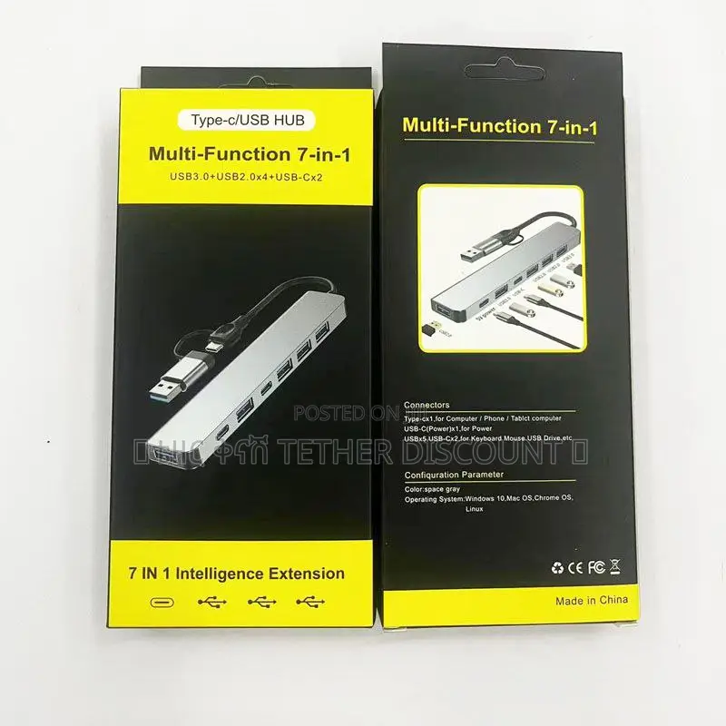Multi-function 7-in-1 Inteligence Extension Type-c