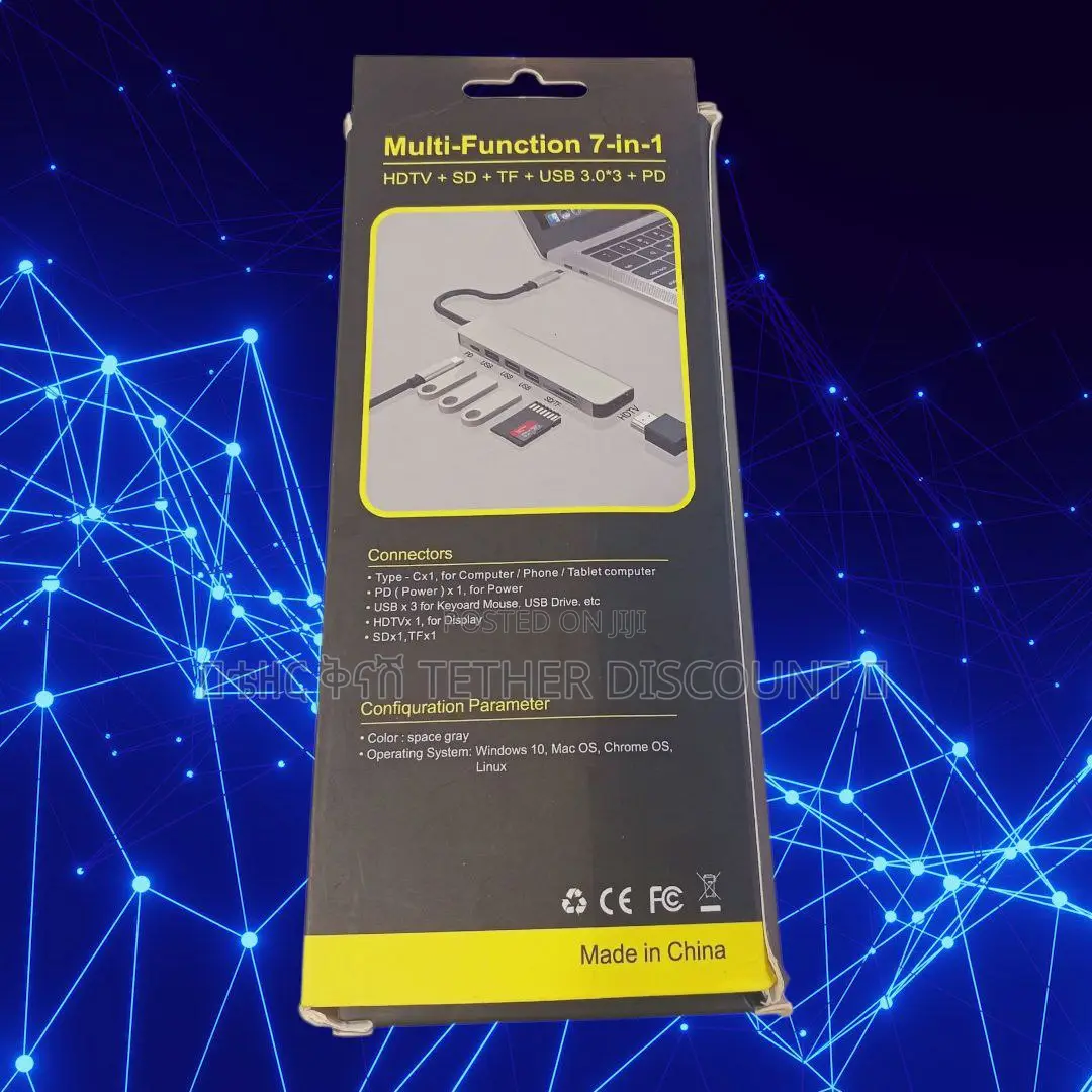 Multi-function 7-in-1 Inteligence Extension Type-c