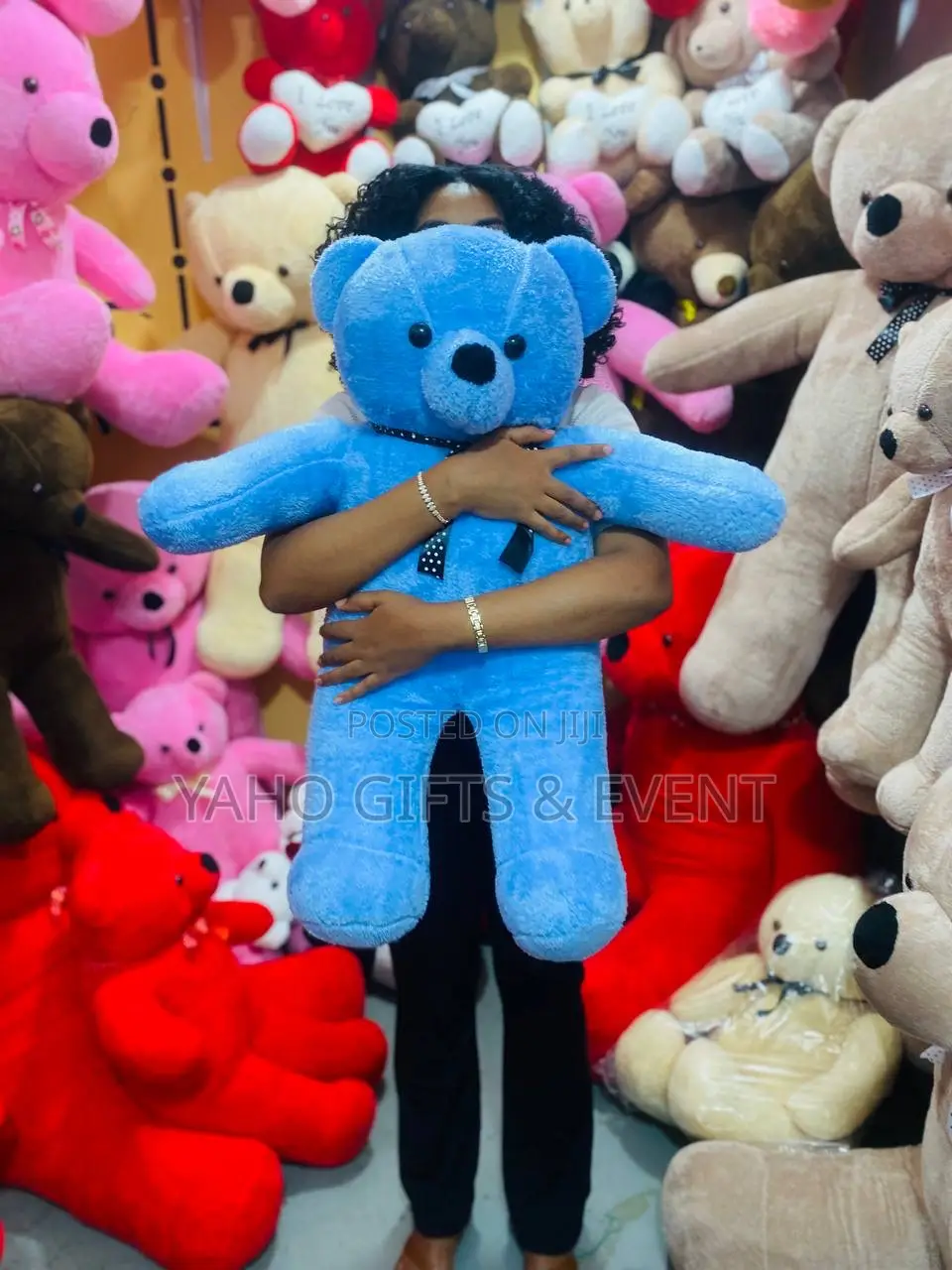 90cm Blue Teddy Bear አሻንጉሊት