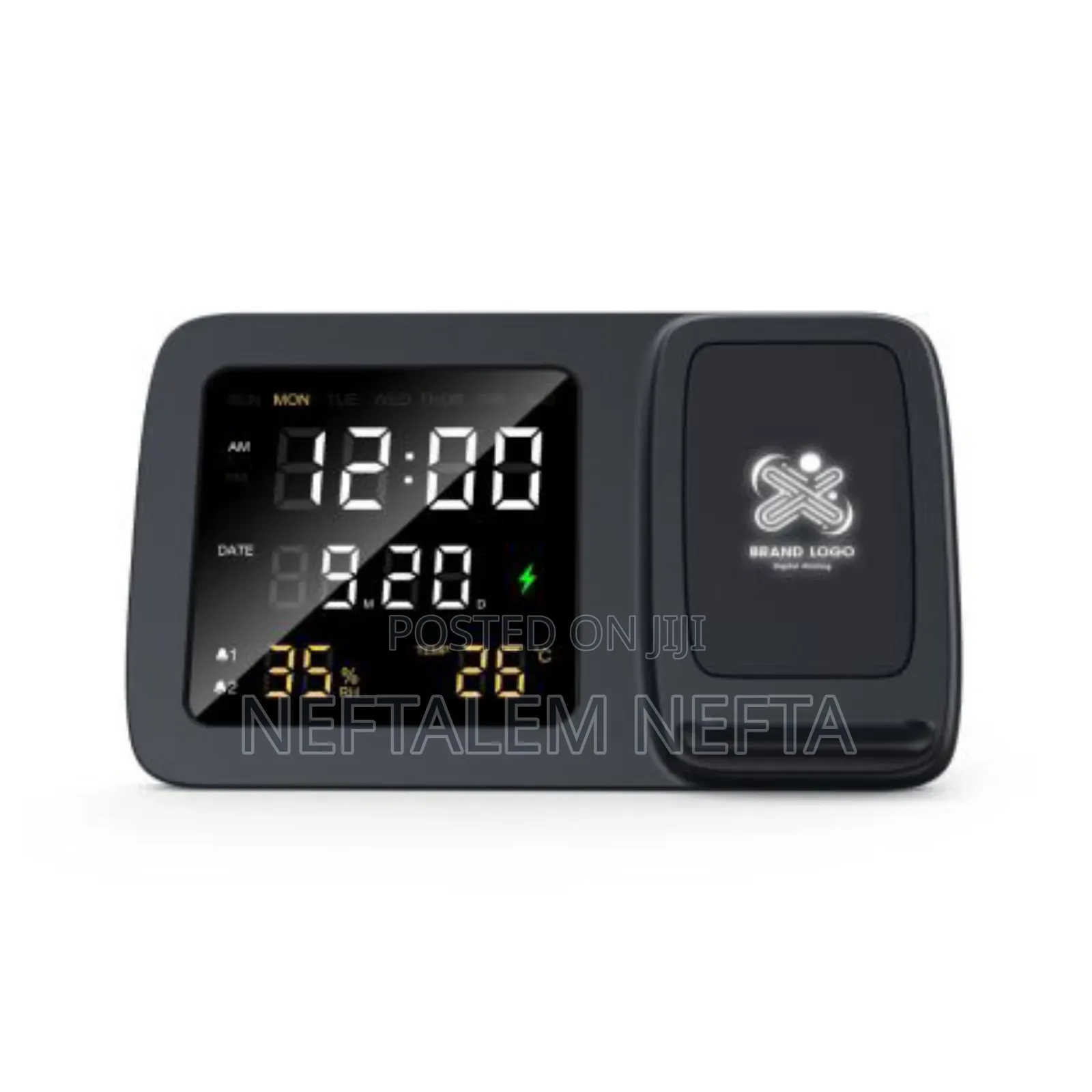 Rise Digital Alarm Clock Wireless Charger