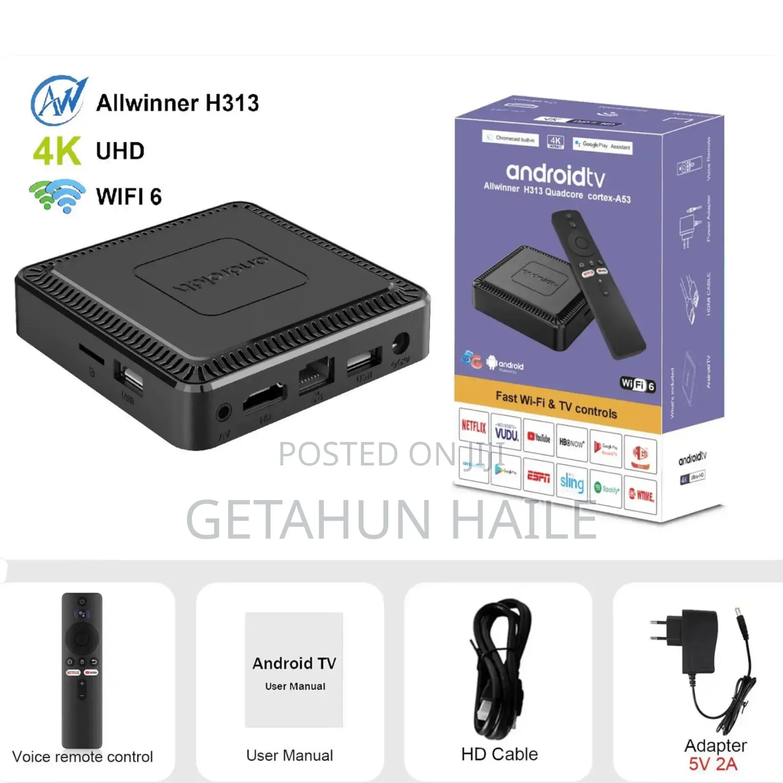 All Winner 5g Android Tv Box (128gb Tv ስማርት ማድረጊያ)