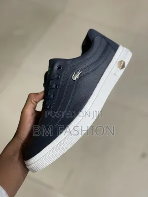 Photo - Lacoste Navy Blue Leather With White Sole