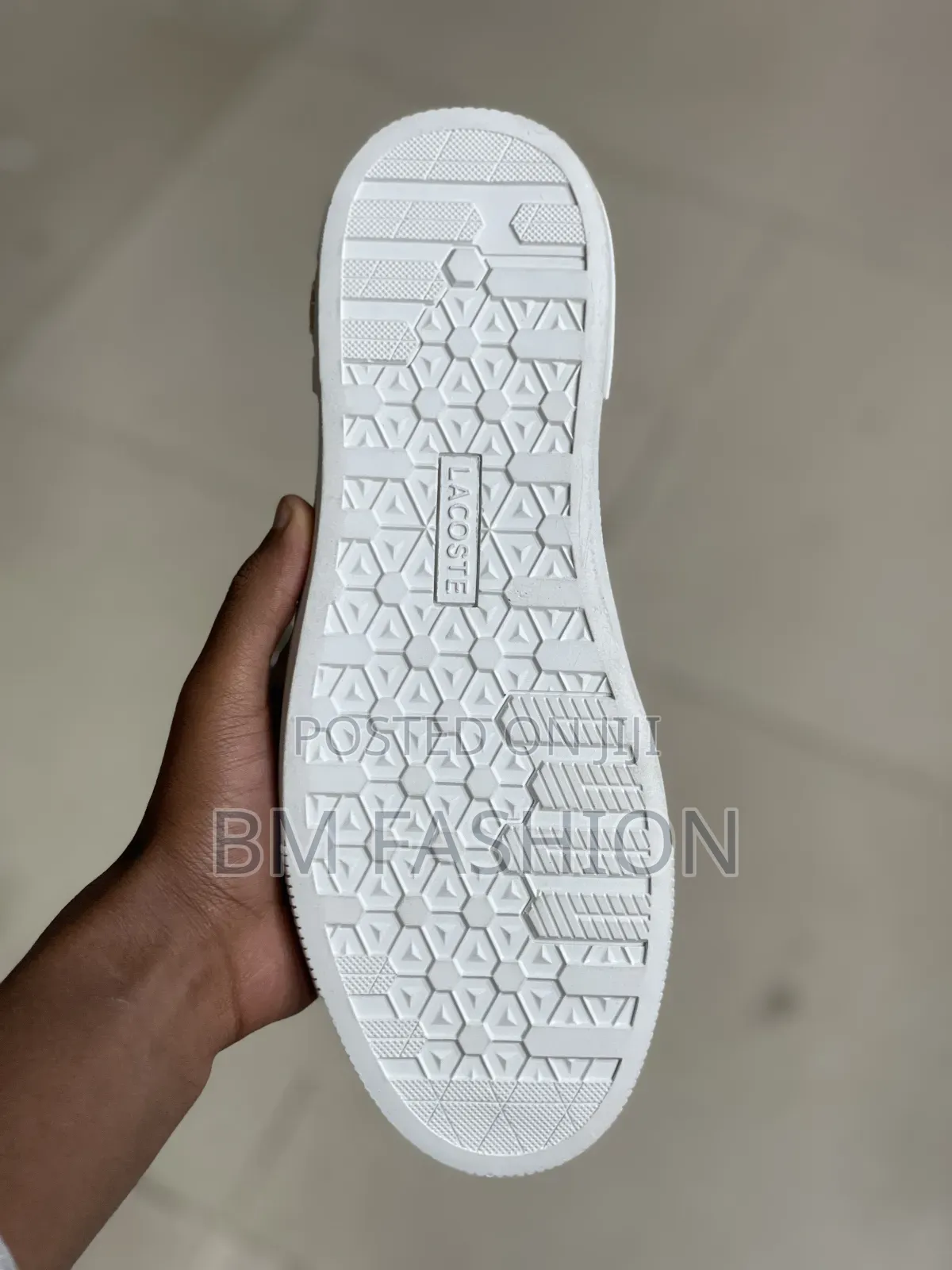 Lacoste Navy Blue Leather With White Sole