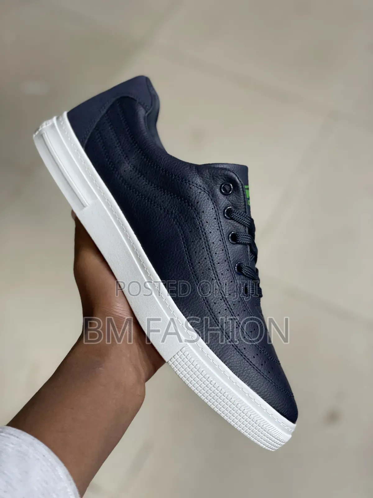 Lacoste Navy Blue Leather With White Sole
