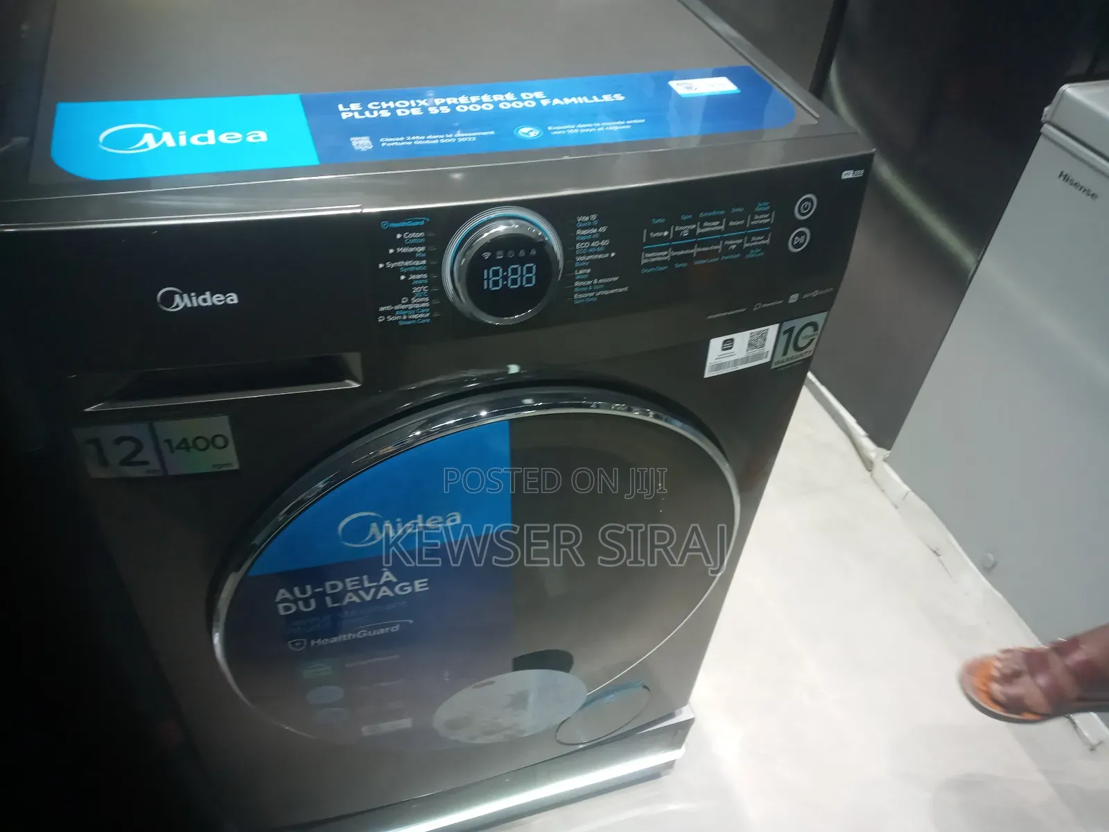 Mida Front Automatic 12 Kg Washing Machine System Grill Funct