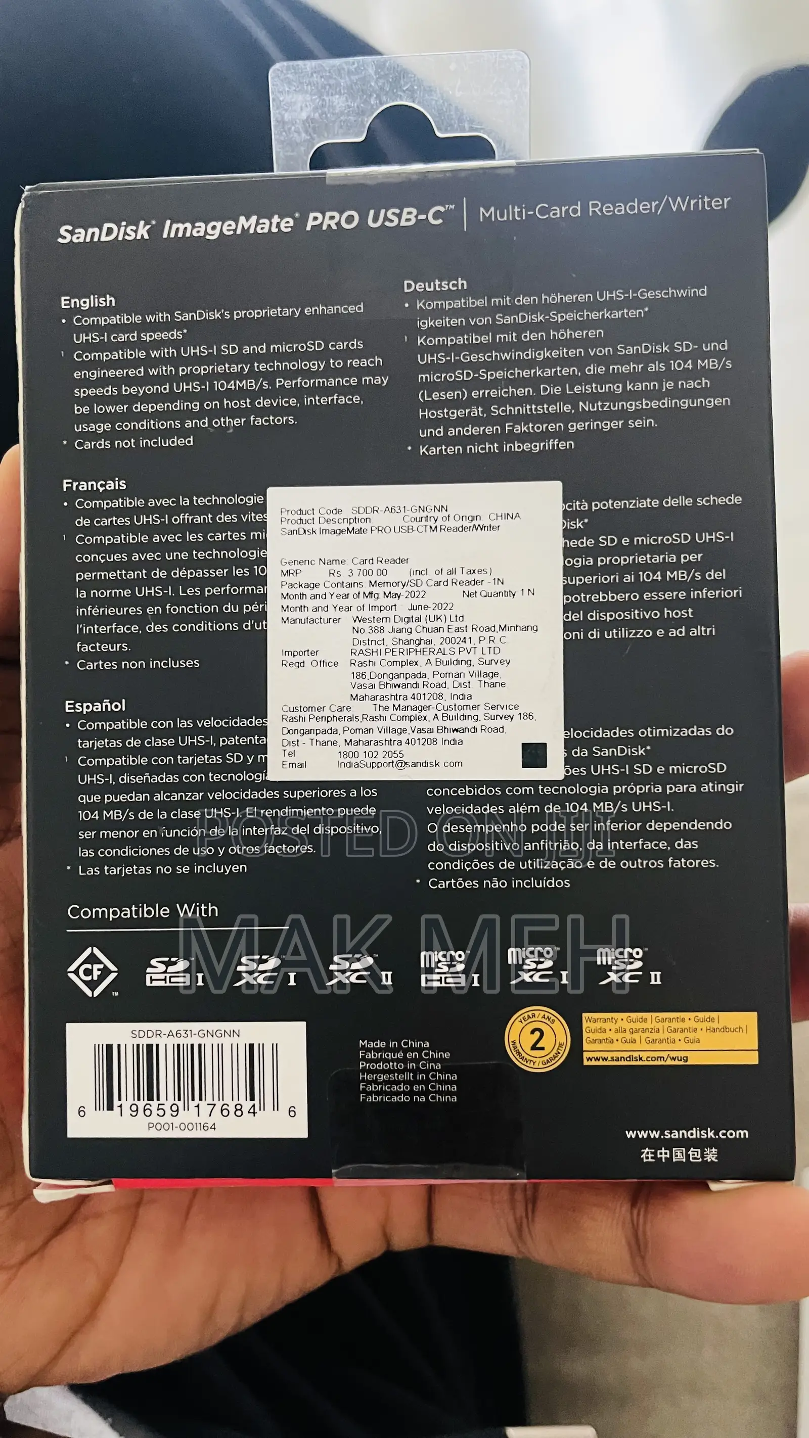 Multi Card Reader Sandisk