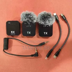 Wireless Dual Microphone Noise Reduction => Type-C+iPhone+Cameras