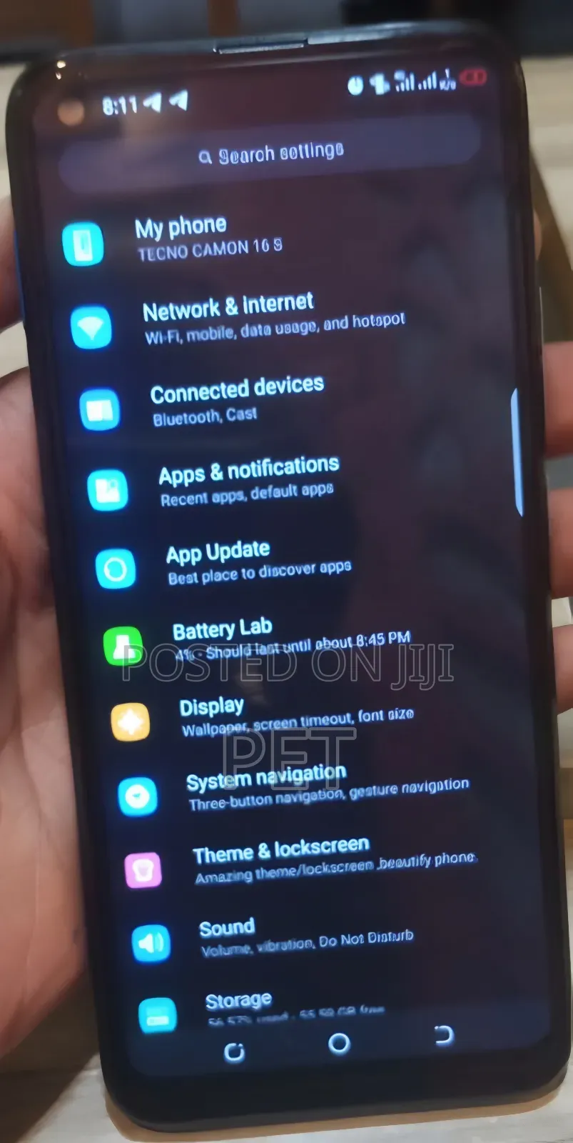 Tecno Camon 16S 128 GB Black