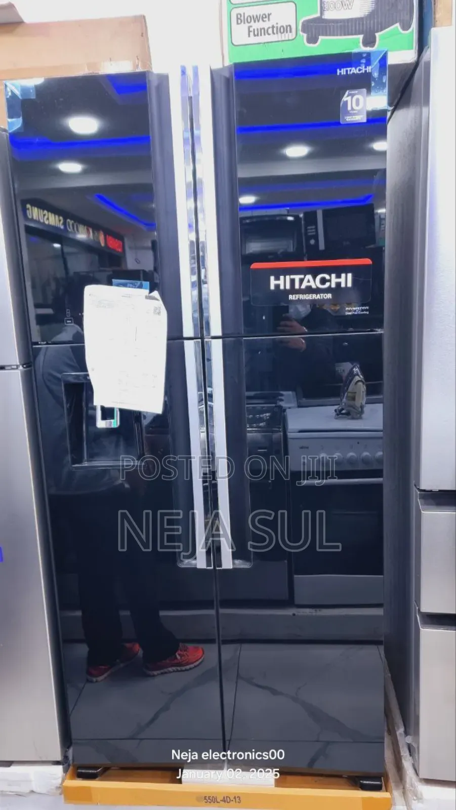 Hitachi Refrigerator 550-Litters Side by Side 4-Doors Delivery