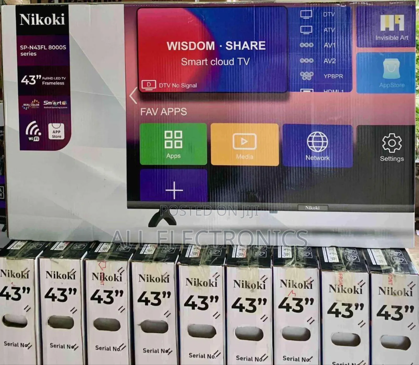 Frameless Screen Tv 43"Inch