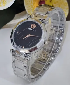 Photo - Versace Silver Steel Luxury Women's Watch – Black Dial [Ver-911]